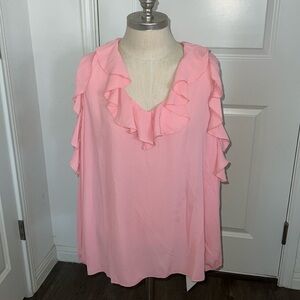NWT Nextmia Women's Ruffle long sleeves  Open Shoulder blouse  14
